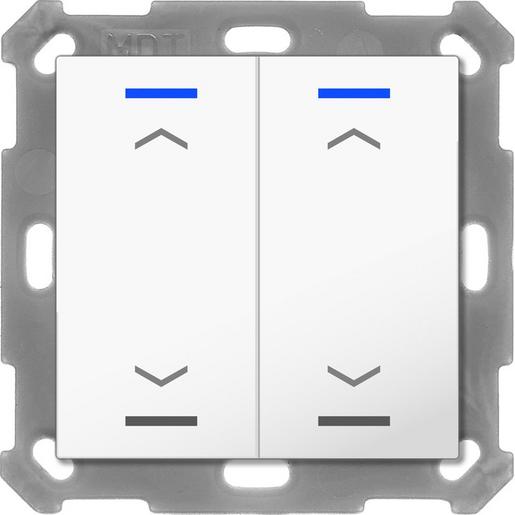 1St. MDT Taster Light 2-fach BE-TAL5502.A1 RGBW reinweiß glänzend