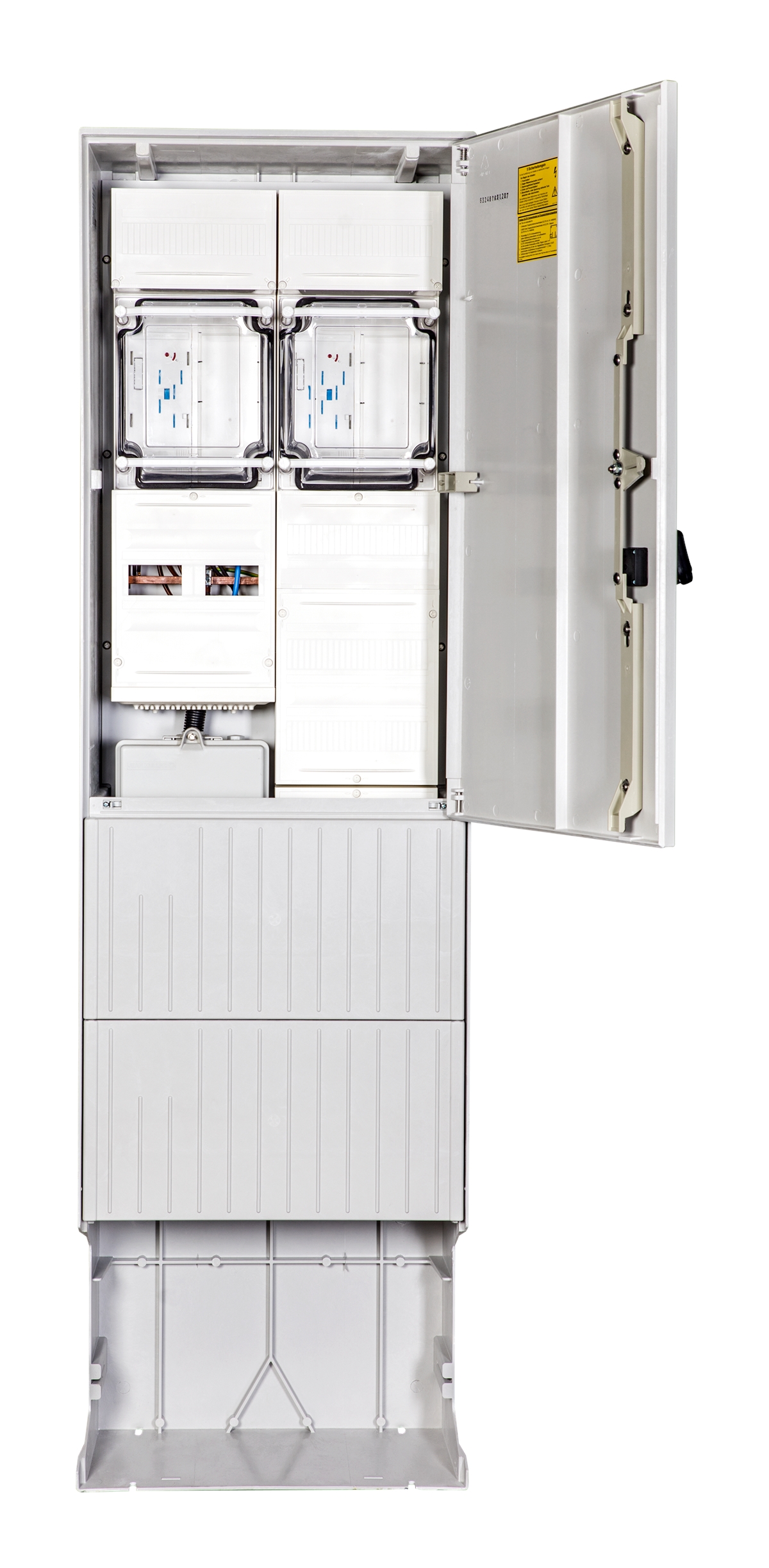 1St. F-Tronic ZSA202-2-2eHZ-APZTSG Zähleranschlusssäule 2-feldrig, H=2010mm, 2-eHZ, Haube geschl., ZSA202-2-2eHZ-APZ-TSG-HG 7160115