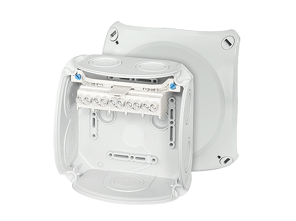 1St. Hensel DK 0606 G Kabelabzweigkasten 1,5-6 qmm 3phasig, 10 qmm 1phasig, 5pol. Klemme 62000007 DK0606G