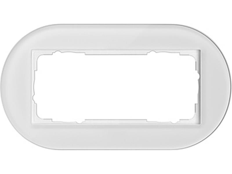 1St. Gira 1002130 Abdeckrahmen 2f o.M. Gira Studio G Weiß