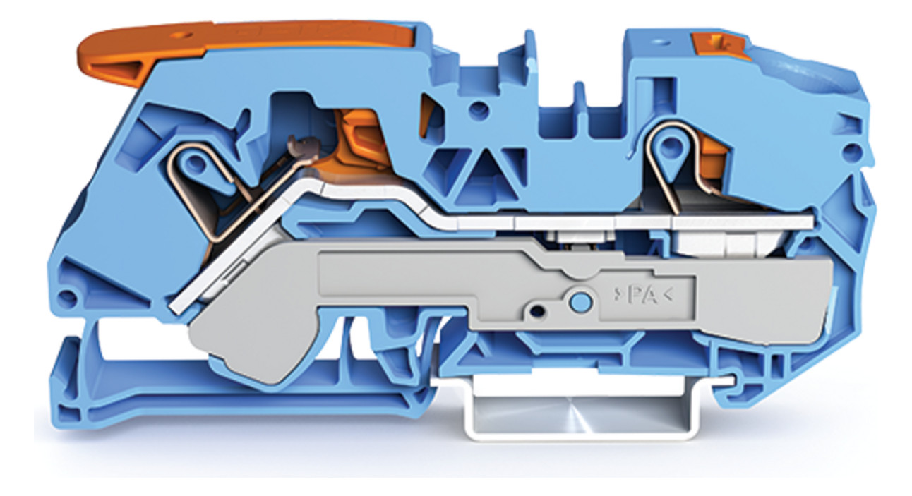 100St. Wago 2116-5204 2-Leiter-Durchgangsklemme mit Hebel