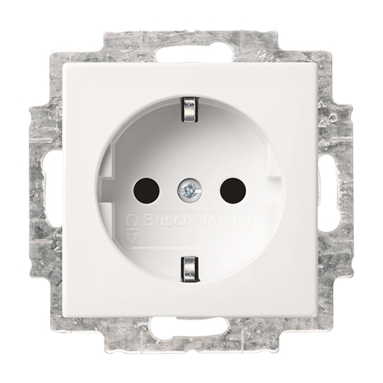 1St. Busch-Jaeger 20 EUCBLI-914 Steckdosen-Einsatz Busch-steplight, mit Nachtorientierungslicht Busch-balance SI alpinwe