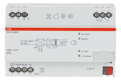 1St. ABB SU/S30.640.2 Unterbrechungsfreie KNX Spannungsversorgung 640 mA lichtgrau 2CDG110275R0011