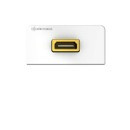 1St. Kindermann 7456000582 Anschlussblende mit Kabelpeitsche, HDMI Highspeed mit Ethernet, 90 Halbblende, Frontblende aus Kunststoff, RAL 9010 weiß