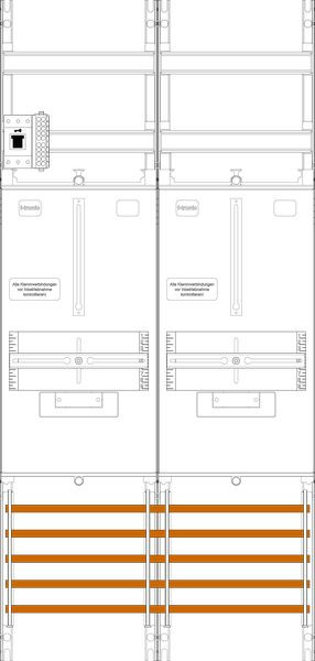 1St. F-Tronic Z1BR1B-HSS Zählerfeld Z1BR1B-HSS,H=1050mm, 2-feldrig, 1-3.HZ,1 HSS, 1 TRE 7141402