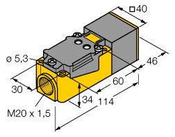 1St. TURCK NI20NF-CP40-VP4X2 Induktiver Sensor, mit selektivem Verhal