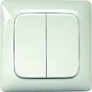 1St. Eltako FT55R-alpinweiß Funktaster alpinweiß batterie- und leitungslos ohne Rahmen 30000226