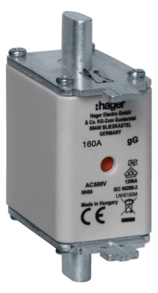 1St. Hager LNH0160M NH-Sicherung NH00 gG 500V 160A