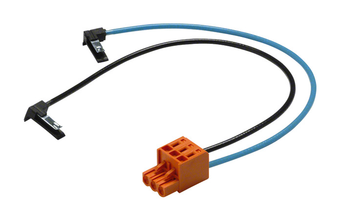 1St. Hager KU9S46GBE BKE-Spgsabgriff,universZ,460mm, sw/bl,Stecker-Buchse, 1 Stück