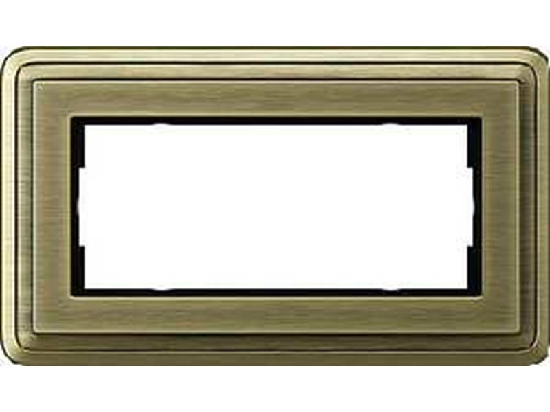 1St. Gira 1002621 Rahmen 2fach o.M. ClassiX Bronze