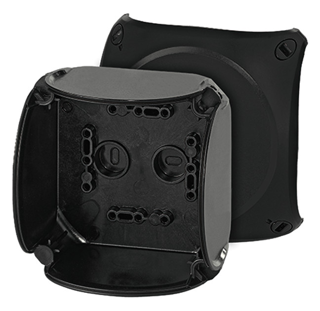 5St. Hensel KF 0400 C Kabelabzweigkasten ohne Klemme Gehäusewände ohne Vorprägungen, schw. 62000084 KF0400C