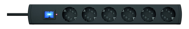 1St. PROTEC.CLASS PTSD2 6SUeS1 TSD 1=2Topf mit Schalter 6f schwarz 1,4m