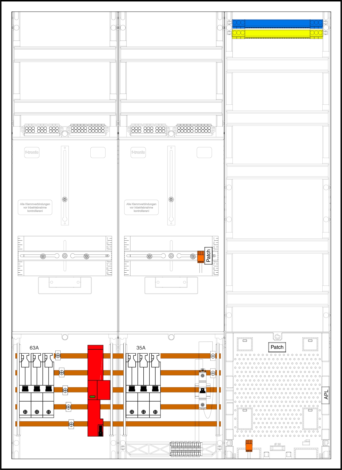 1St. F-Tronic 3HZ732APZ6335B6ÜS 3HZ732APZ6335B6ÜS, 2 ZP, 1 VAPZ inkl. APL,SLS63A,SLS35A, ÜSS, SPVGB6, 2 PPV,1 PL150 7190500