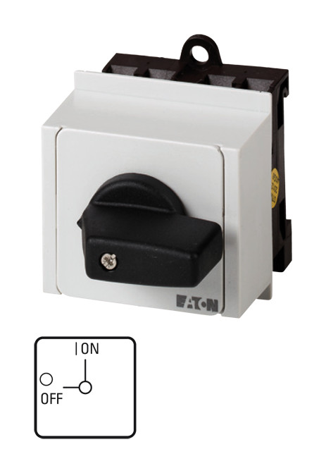 1St. Eaton 031758 EIN-AUS-Schalter, T0, 20 A, Verteilereinbau, 2 Baueinheit(en), 3-polig, mit schwarzem Knebel und Front
