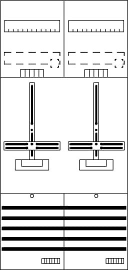 1St. Striebel Zählerfeld 7RE 2Z DF27G2 vorverdr. m.Zählerkreuz