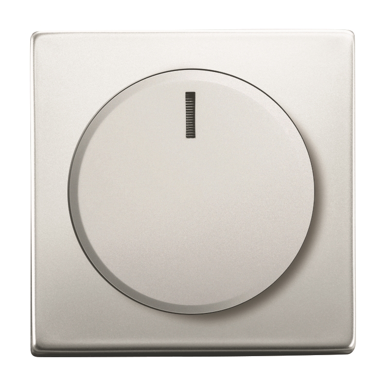 1St. Busch-Jaeger 6540-866-102 Zentralscheibe, mit Drehknopf, Bef.-Mutter und Glimmlampe pur edelstahl edelstahl