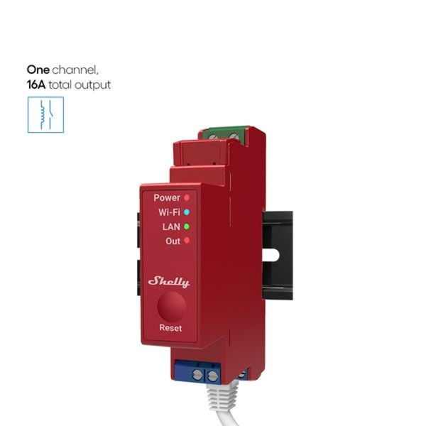 1St. SHELLY SHELLY_PRO_1PM 1-Kanal-DIN-Schienen-Smart-Schalter