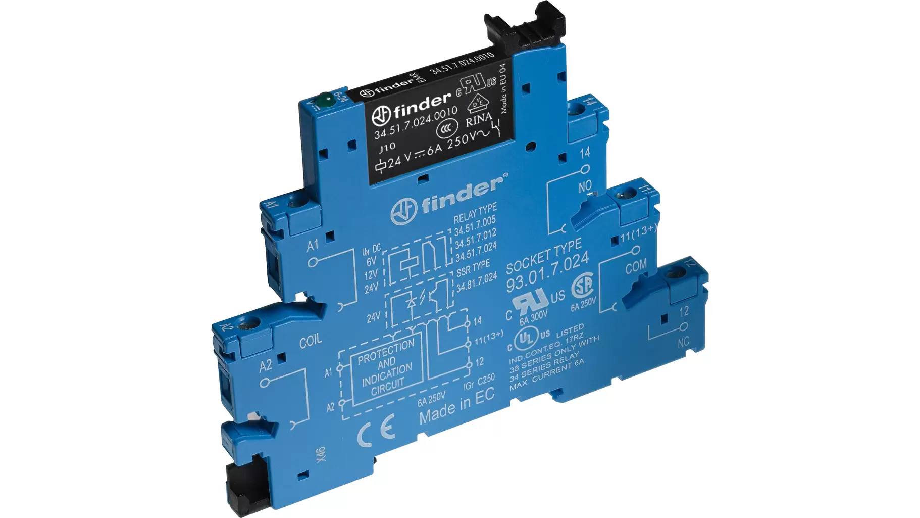 1St. Finder 38.61.7.024.5050S Koppelrelais mit Zugfederklemmen