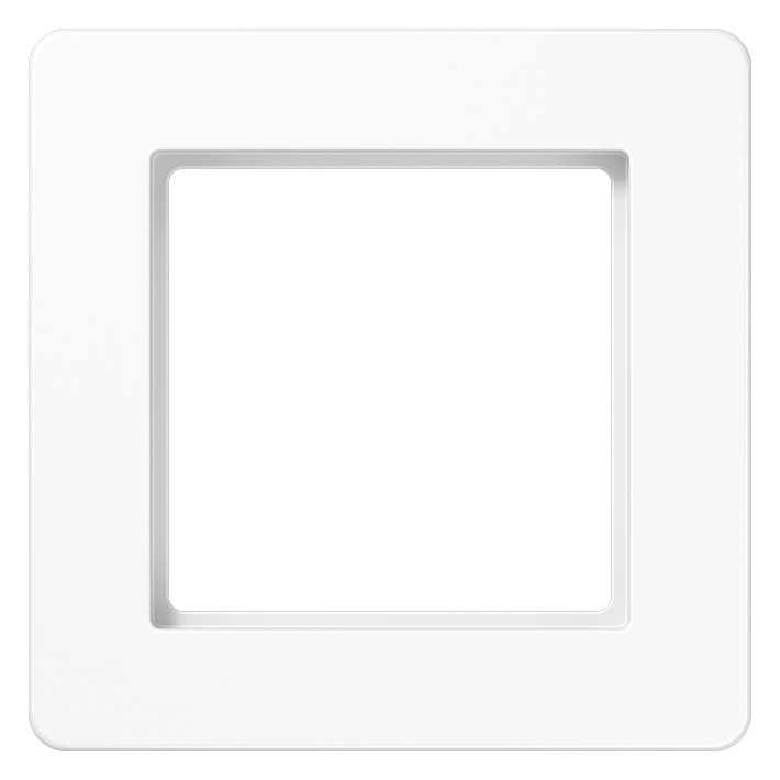 1St. Jung AF581BFWW Rahmen 1fach bruchsicher für waagerechte und senkrechte Kombination AF 581 BF WW, aplinweißs glänzen