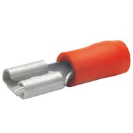 100St. Klauke 8202 Flachsteckhülse, isoliert, 0,5qmm-1,0qmm, 4,8mmx0,5mm, CuZn, galvanisch verzinnt
