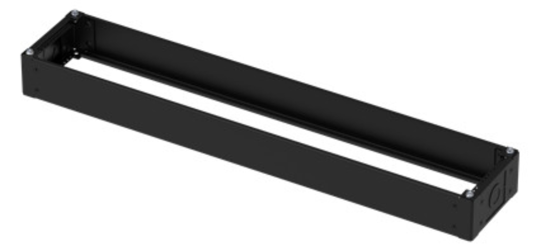 1St. Striebel & John TZG410 Sockel 100 mm für TwinLine G/H, T225/H100/1050 mm, pulverbeschichtet, RAL 9005 Zubehör für TwinLine Schrankserie tiefschwarz 2CPX010578R9999