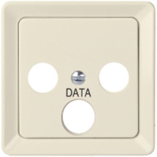 1St. Elso 206054 Zentralplatte Antennensteckdose 4-Loch FASHION/RIVA/SCALA reinweiß