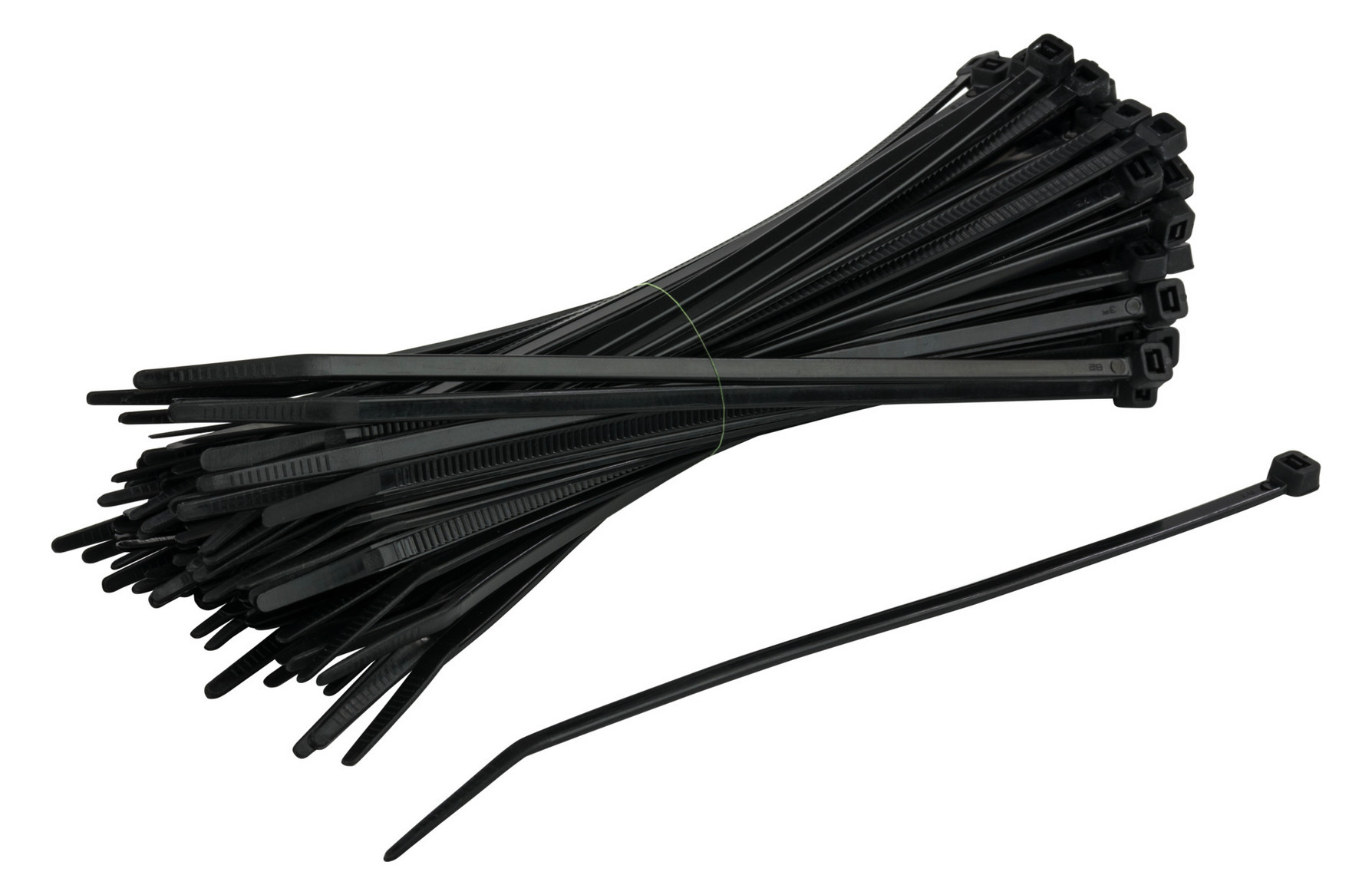 1St. Devi 00109004 Kabelbinder, schwarz, 100 Stk. Pkg UV-beständig, Kabelbinder