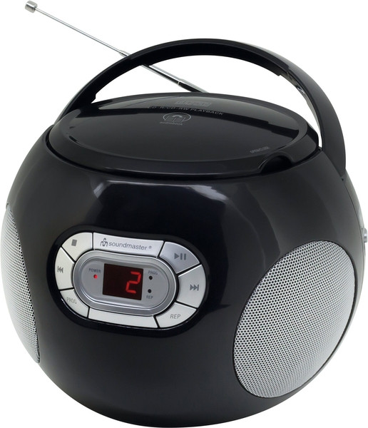 1St. Soundmaster SCD2120SW sw/si CD-Boombox UKW,CD,Hörbuchfunktion,Kopfhöreranschl.
