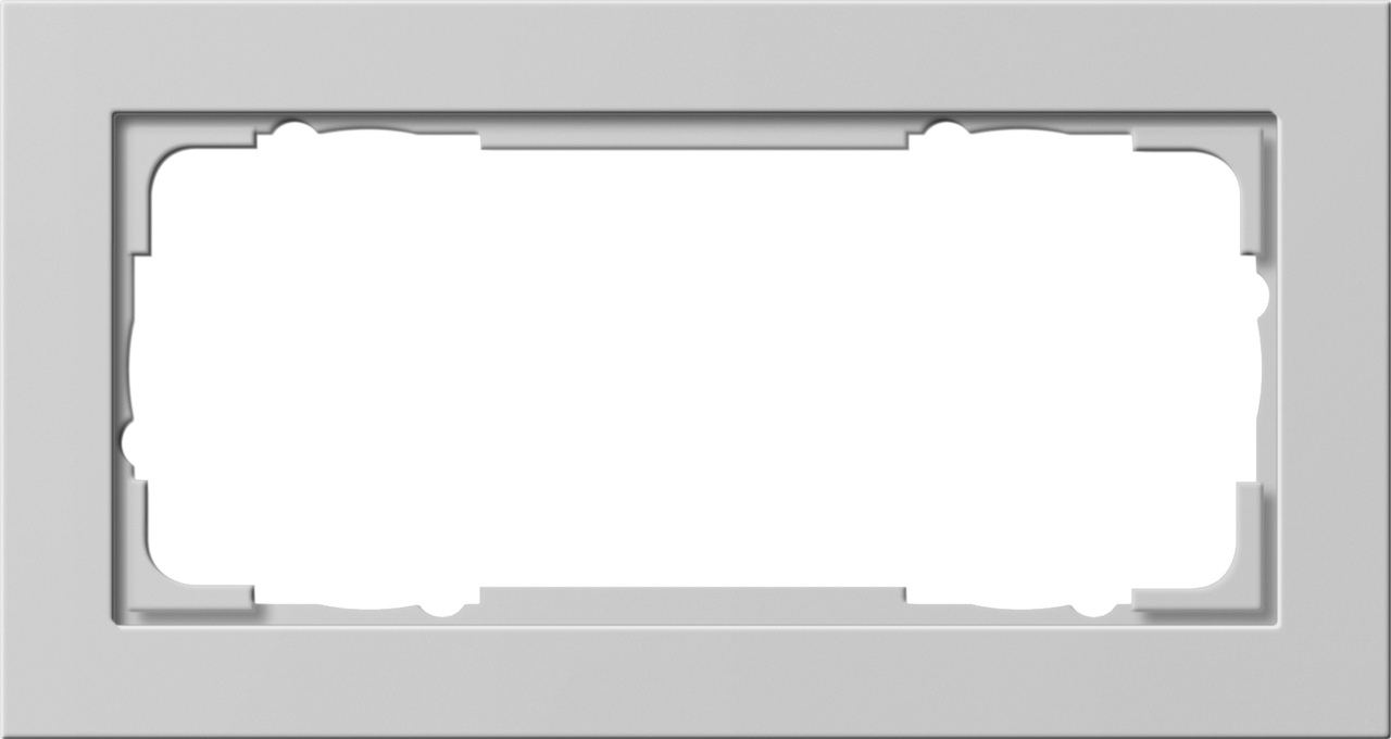 1St. Gira 100237 Abdeckrahmen 2f o.M. Gira E2 Grau m