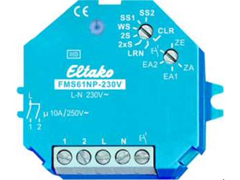 1St. Eltako FMS61NP-230V Funkaktor Multifunktions-Stromstoßschalter 230V. 1+1 Schließer nicht pot.frei 10A/250V AC 30200