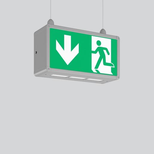 1St. RZB 671347.004.04 Rechteck, 9,1 W, 765, aluminium Pendelle