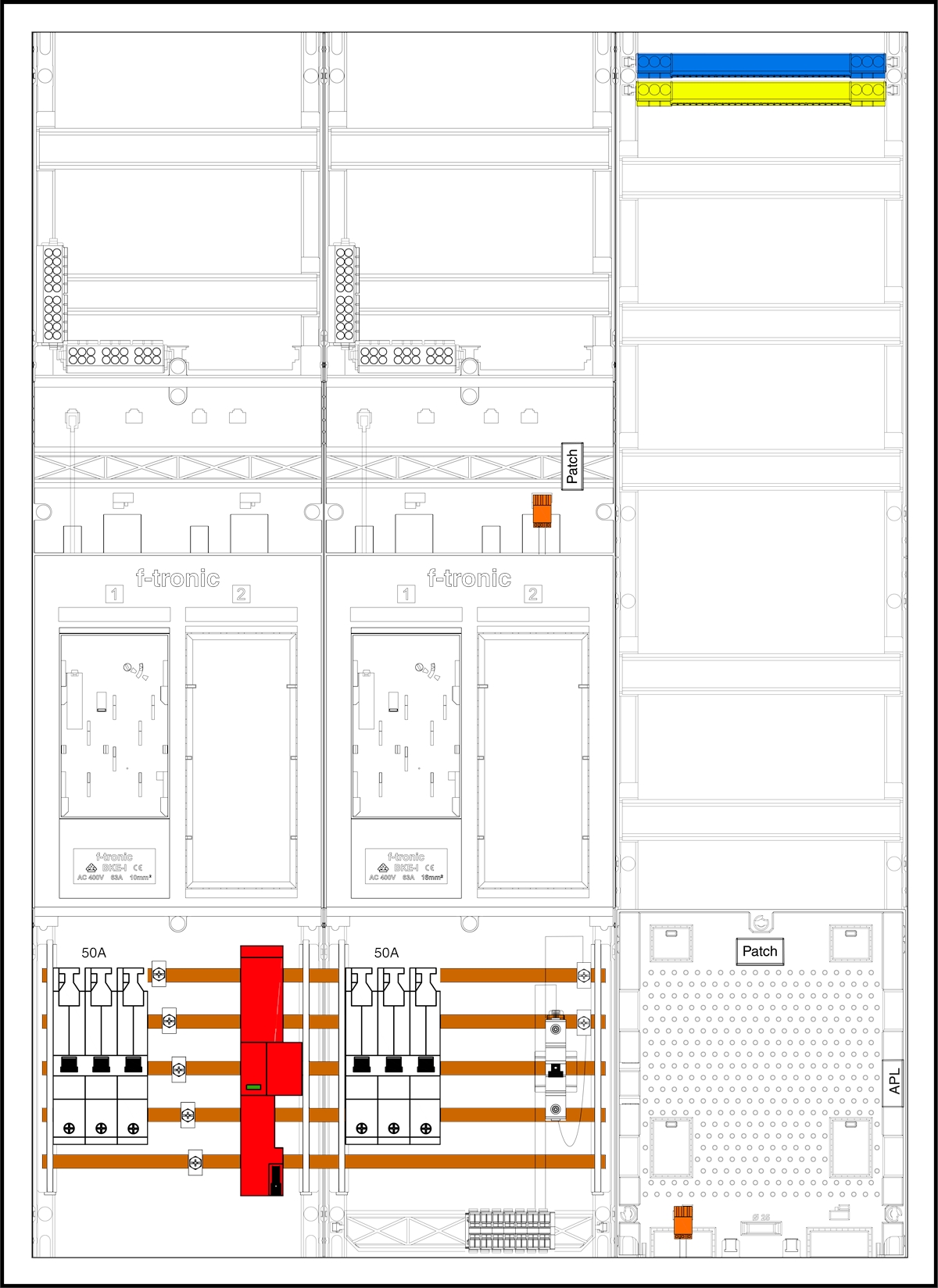 1St. F-Tronic EHZ732APZ50B6ÜS EHZ732APZ50B6ÜS,2 ZP,2 DS,2 R, 1 VAPZ inkl. APL, SLS 50A, ÜSS, SPVGB6, 2 PPV, 1 PL150 7195599
