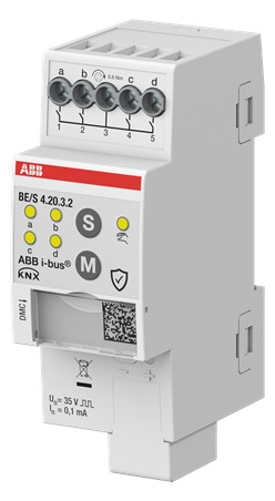 1St. ABB BE/S4.20.3.2  Binäreingang, 4fach, Kontakt