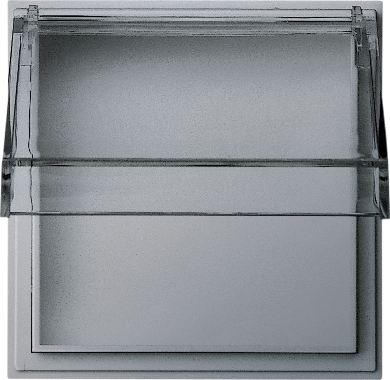 1St. Gira 040965 Adapterrahmen Klappdeckel transparent TX_44 (WG UP) Farbe Alu