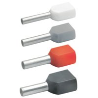 100St. Klauke 87313 Aderendhülsen für 2 Leitungen, isoliert, 2x 2, 5qmm, 13mm lang, Cu