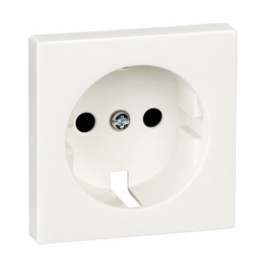 1St. Merten MEG2330-0419 Zentralplatte für Steckdosen-Einsatz, Berührungsschutz, polarweiß matt, System M