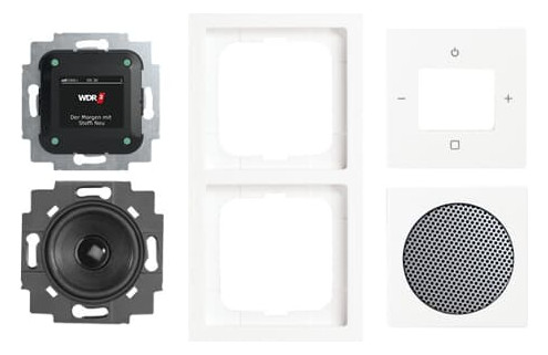 1St. Busch-Jaeger 8270 UJ-84-101 Busch-Radio BTconnect DAB+ Komplettset BT-Schnittstelle zur Musikwiedergabe studioweiß