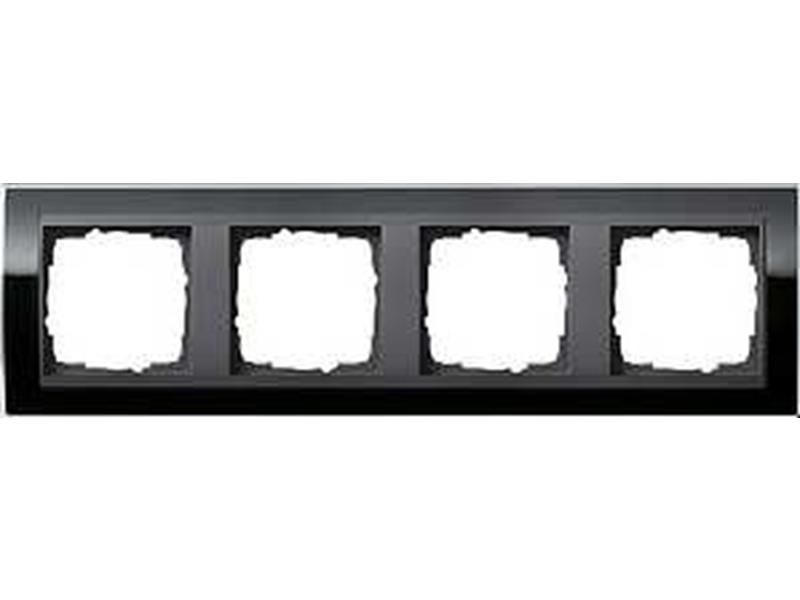 1St. Gira 0214738 Abdeckrahmen 4fach Zwischenr. AN Event Klar Schwarz