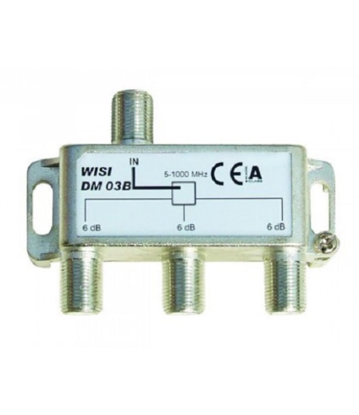 1St. Wisi DM03B Verteiler 3fach 5-1000MHz 6dB
