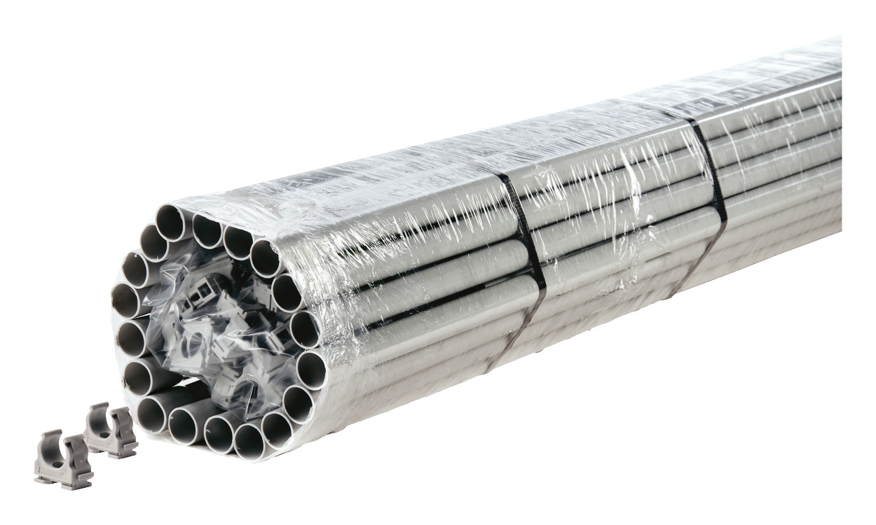 74m Fränkische 22221020 Kunststoff Stangenrohr FPKu-EM-F 20 Set starr grau