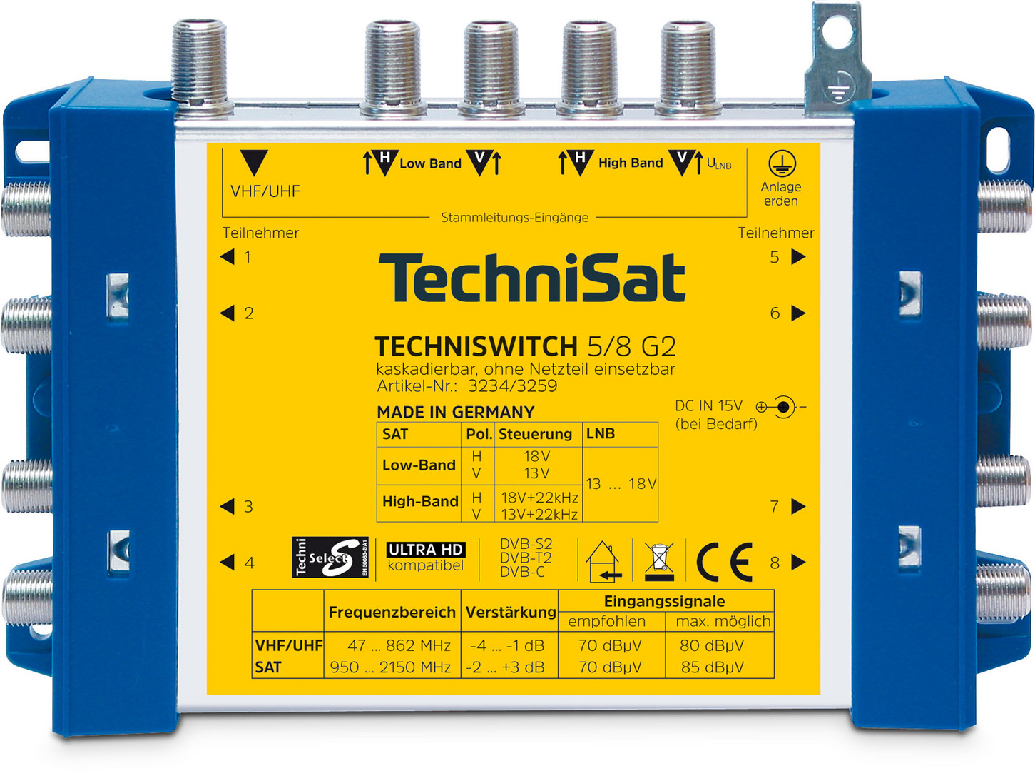 1St. Technisat 3235/3259 Multischalter 5/8