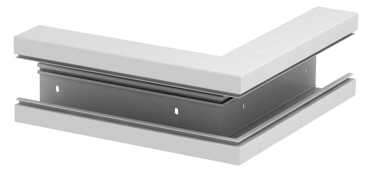 1St. OBO Bettermann GK-A70130RW Außeneck 70x130mm, PVC, reinweiß