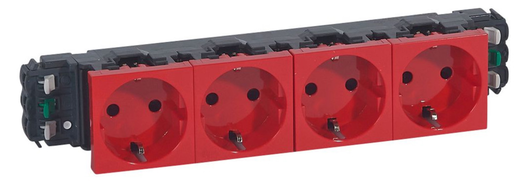 1St. Legrand 077414 Mosaic Steckdose 4-fach DLP Farbe: Rot