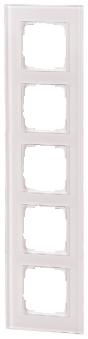 1St. Halmburger 3534 GB-555 (ws) Design Glasrahmen 5-fach Weiss Einsätze 55x55 mm Echtglas