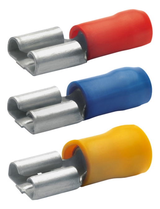 1St. Klauke 750BZ Flachsteckhülse isoliert, 6,3x0,8 mm DIN