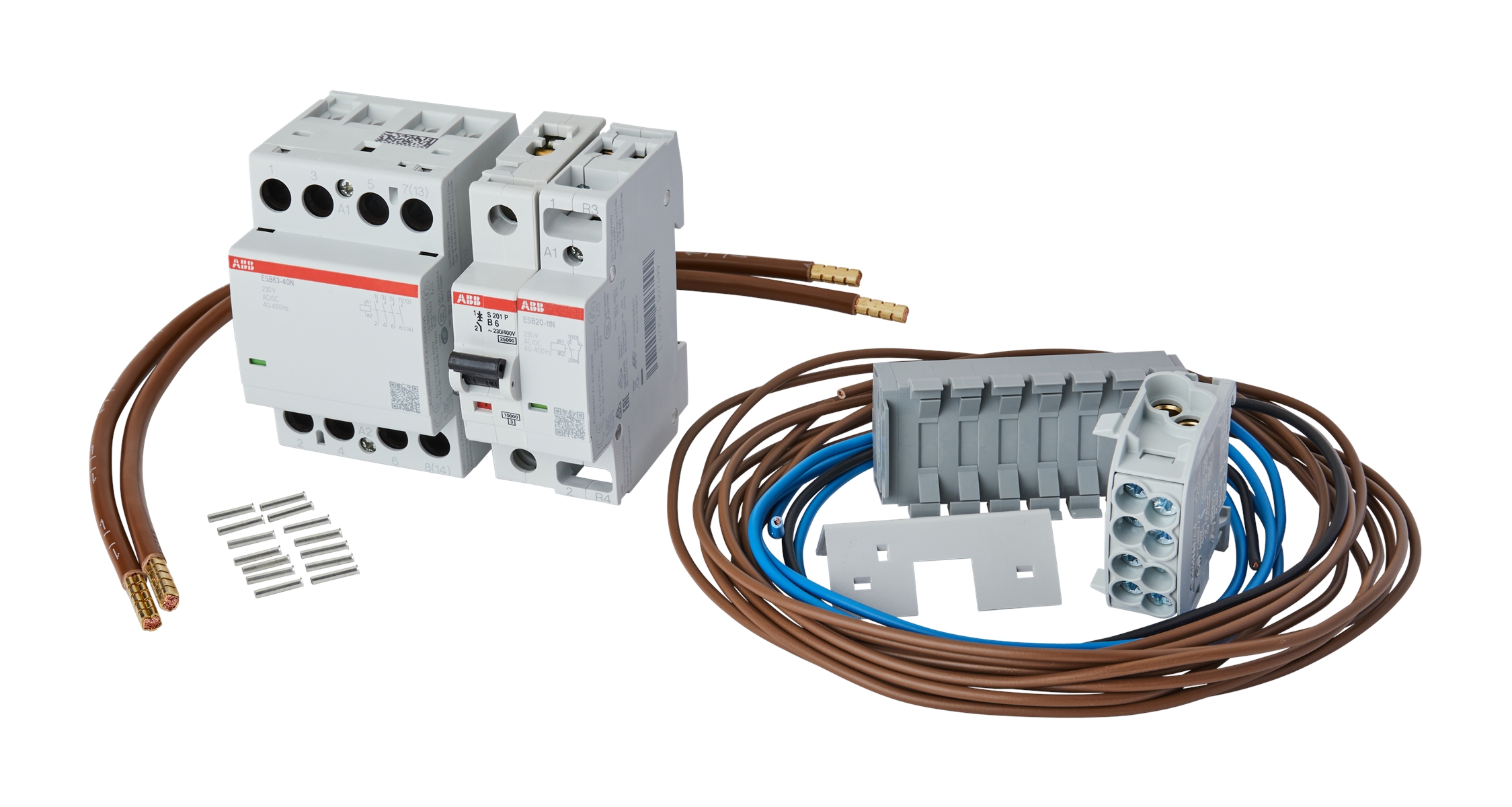 1St. F-Tronic WP63R-Set WP63R-Set, Schütz 63A 4pol., Plombierkappe, LS 6A 1pol., Relais 20A,20-11, inkl. Verdra 7110121