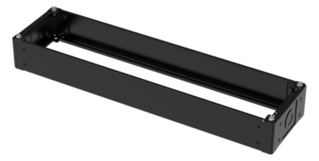 1St. Striebel & John TZG310 Sockel 100 mm für TwinLine G/H, T225/H100/B800 mm, pulverbeschichtet, RAL 9005 Zubehör für TwinLine Schrankserie tiefschwarz 2CPX010576R9999