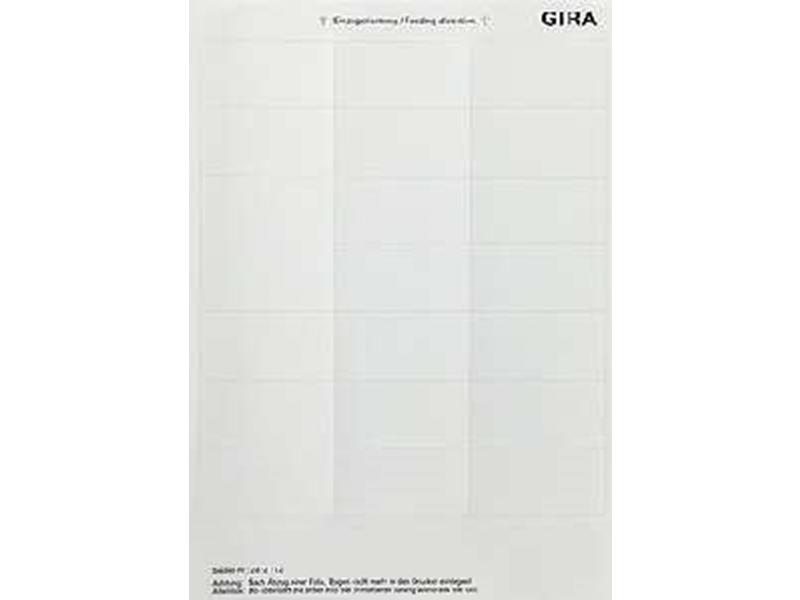 1St. Gira 2872112 Beschriftungsbögen 33,5 x 67 mm Zubehör Reinweiß