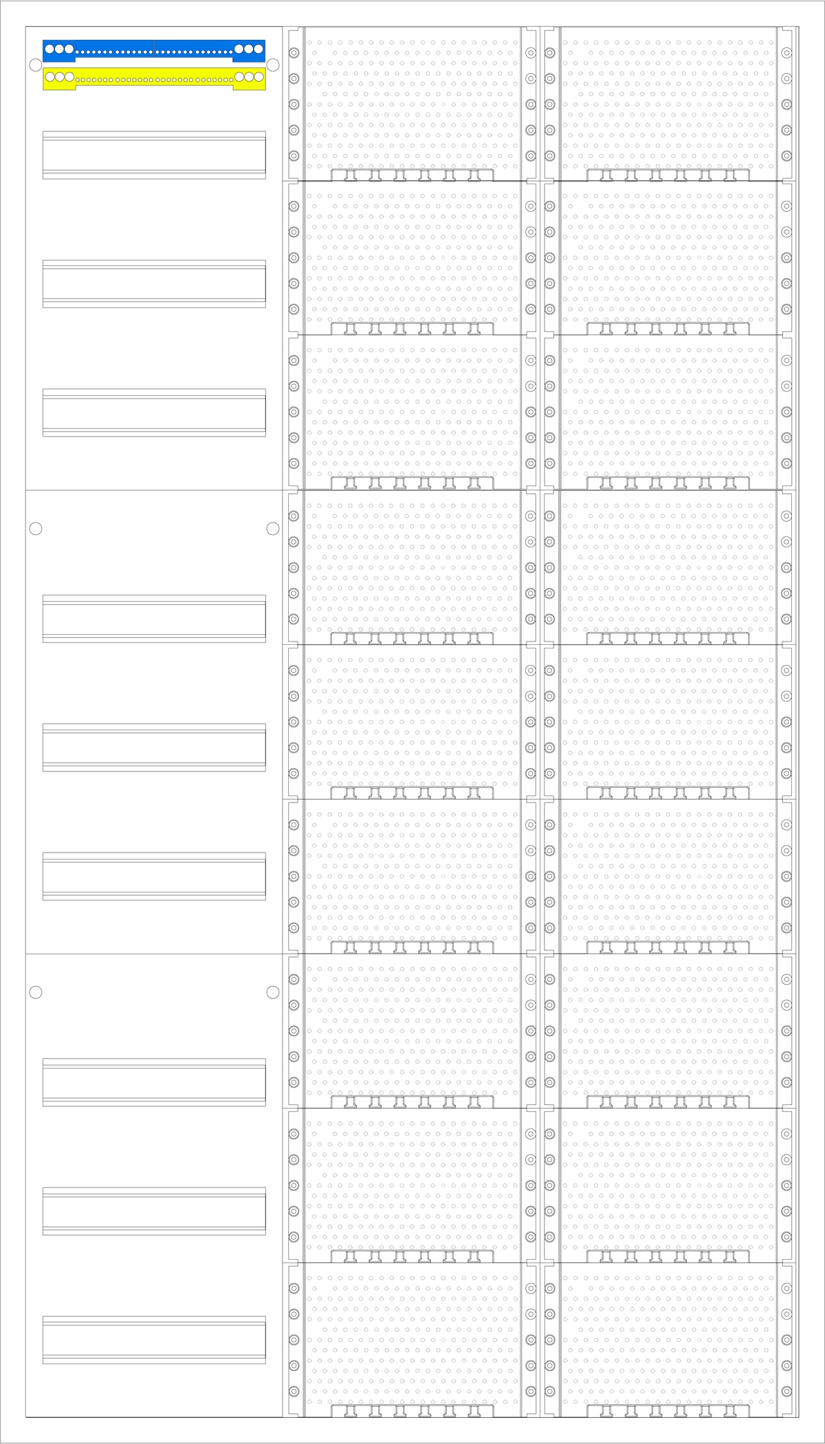 1St. F-Tronic VS3-9-M2 AP Medienverteiler VS3-9-M2, 3-feldrig, 9r, mit MVAP1 7110299