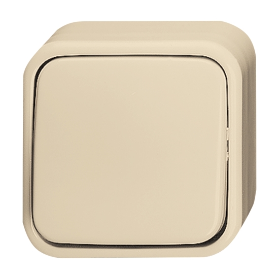 1St. Busch-Jaeger 2601/6 AP Wippschalter, 2 Module, Aus- und Wechselschaltung Busch-Duro 2000 AP Weiss glänzend